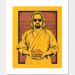 big lebowski the dude abides burger Posters and Art